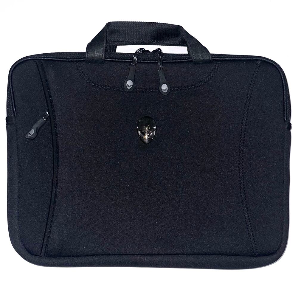 Alienware Dell Black Laptop Neoprene Sleeve Carrying Case Pouch 11” x 13.5”